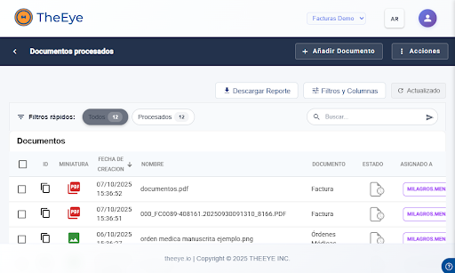 Carga automatizada de documentos