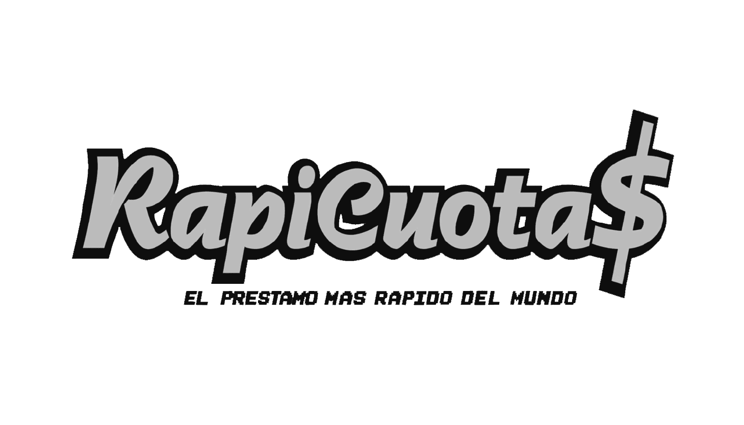 Rapicuotas logo escala de grises